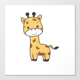 Giraffe Cute Animals For Kids Giraffe Zoo Animal Canvas Print
