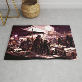 Post-Apocalyptic street market Area & Throw Rug