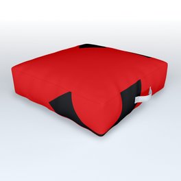 Number 3 (Black & Red) Outdoor Floor Cushion