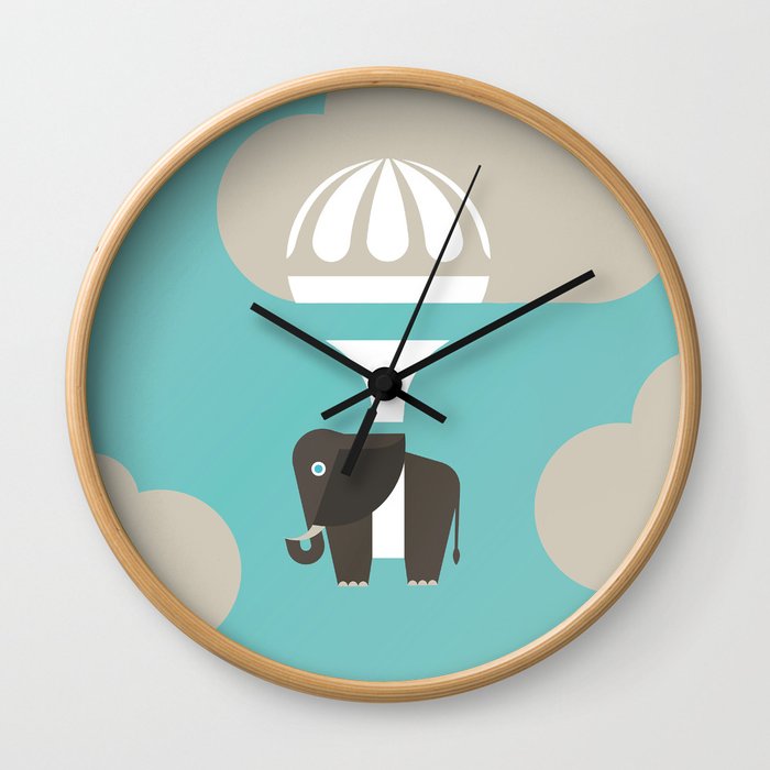 BLUE ELEPHANT Wall Clock