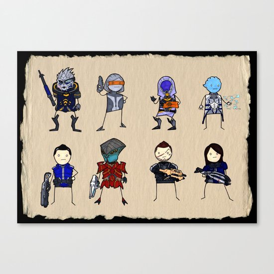 Mass Effect 3 Normandy Crew Canvas Print
