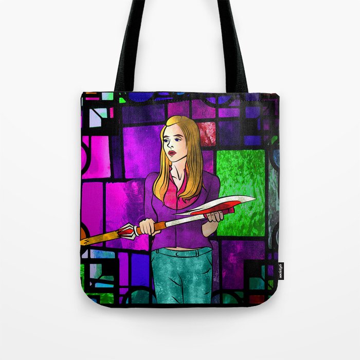 Stained Glass Buffy Tote Bag by The Luna Moth Society6