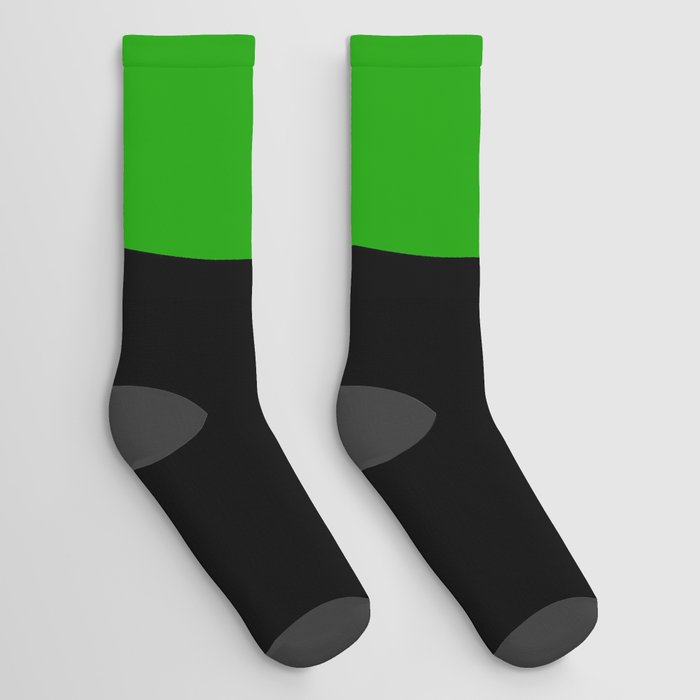 Number 0 (Green & Black) Socks