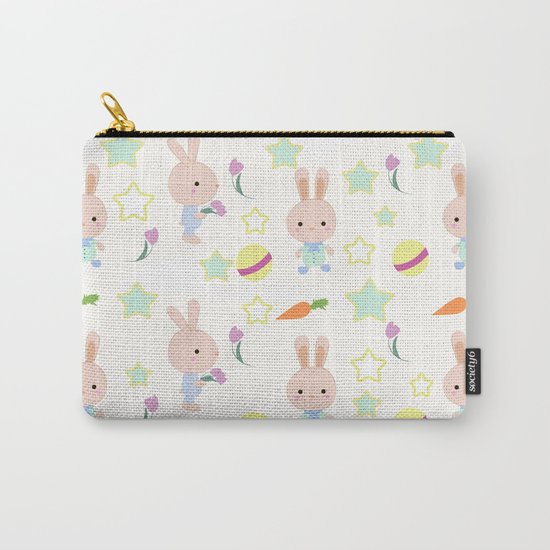Funny bunnies, cute cartoon characters Carry-All Pouch