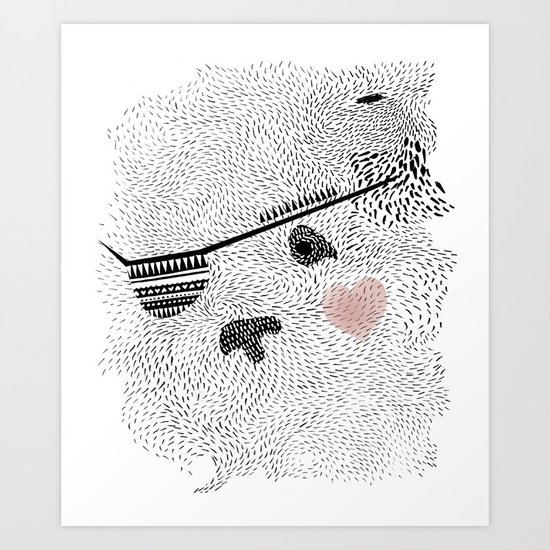 PIRATE BEAR Art Print