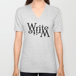 Write (Turned) V Neck T Shirt