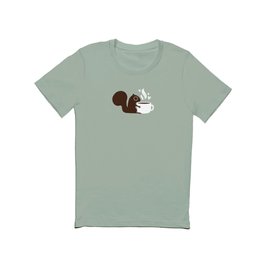 Squirrel Coffee Lover | Cute Woodland Animal T Shirt
