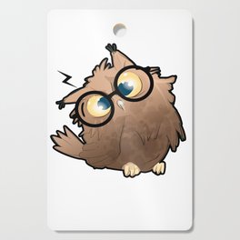 Cute Magical Owl with Eyeglasses Cutting Board