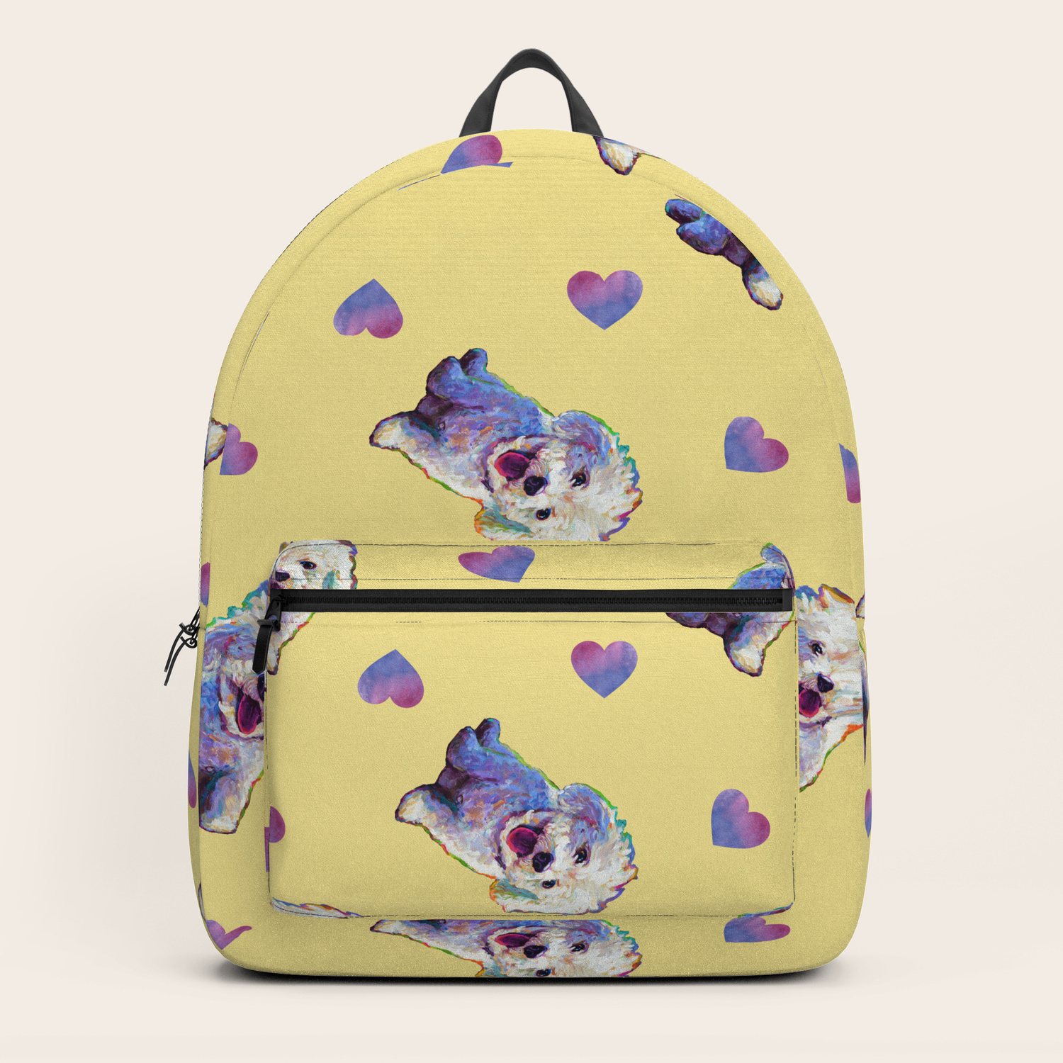 pale yellow backpack
