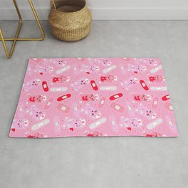 pink teddy bear rug