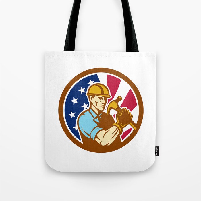 American Handyman USA Flag Icon Tote Bag