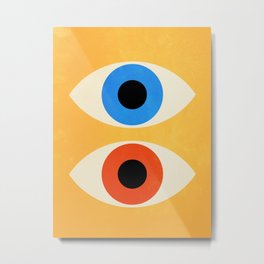 Eyes | Bauhaus III Metal Print | Curated, Art, Abstract, Graphicdesign, Retro, Vintage, Modern, Matisse, Eyes, Magic 