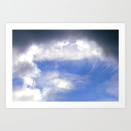 Turbulent sky Art Print
