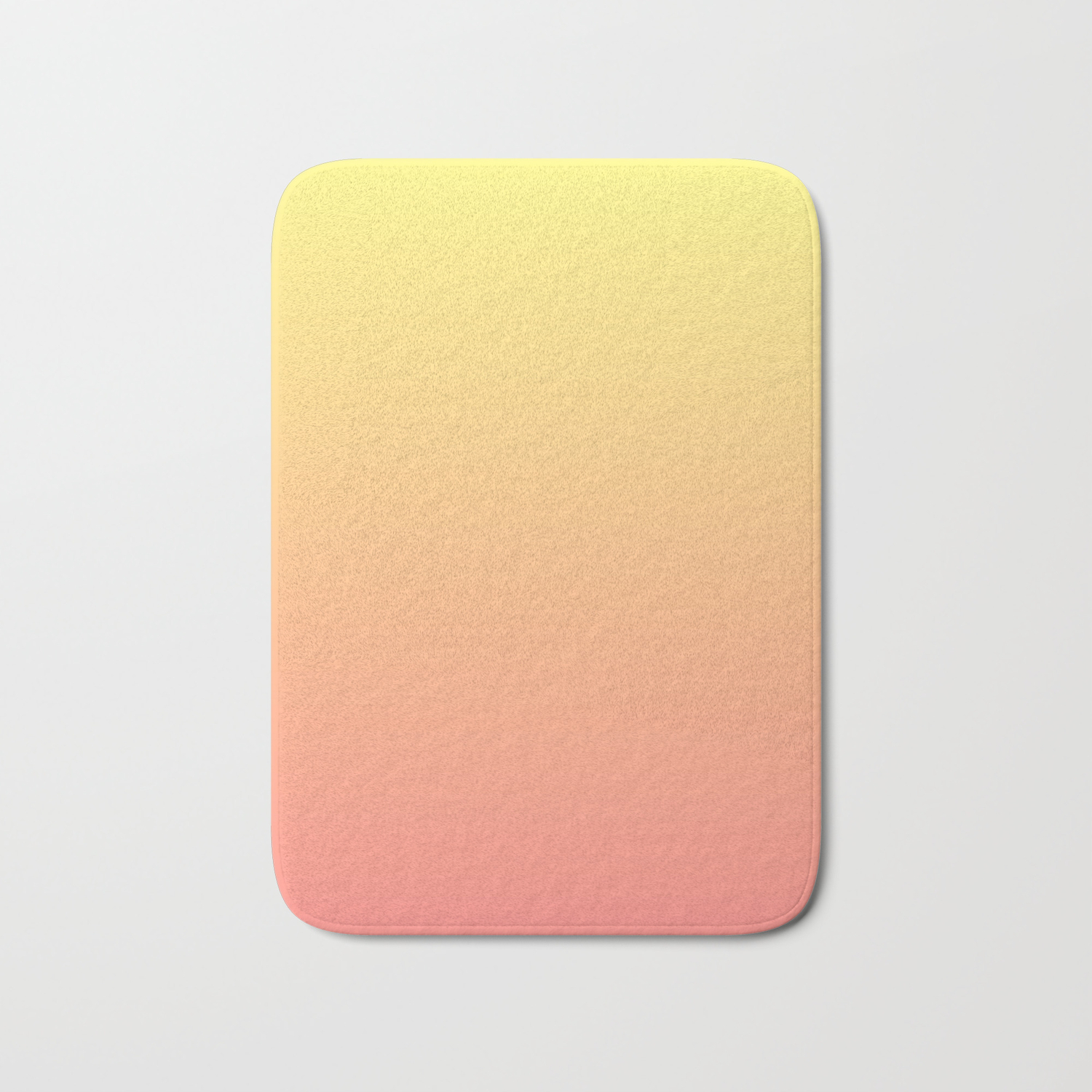 Color Gradient 8 Yellow And Orange Abstraction Abstract Minimalism Plain Ombre Bath Mat