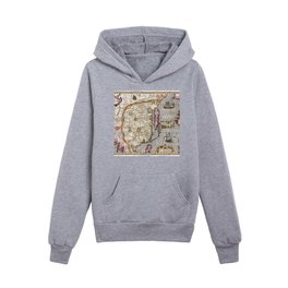 Map of China - Mercator - 1606 Vintage pictorial map Kids Pullover Hoodies