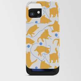 Fat Orange Cats and Blue Yarn iPhone Card Case