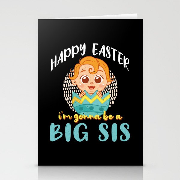 Baby Reveal Egg Easter Day Easter Sunday Sister Stationery Cards