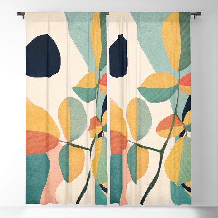 Colorful Branching Out 26 Blackout Curtain