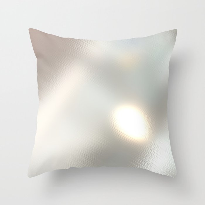 Polished silver metal texture Throw Pillow