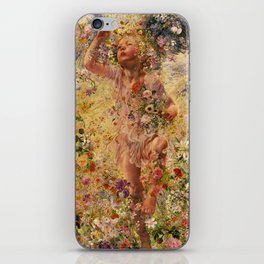 The Four Seasons, Spring by Leon Frederic iPhone Skin