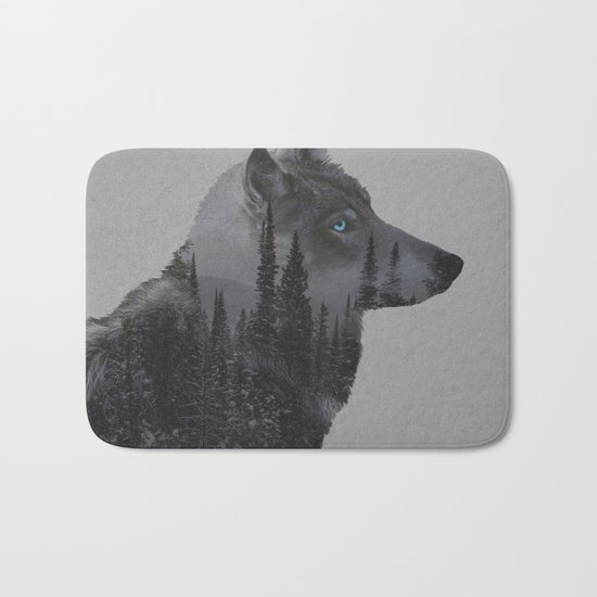 Winter Wolf Bath Mat