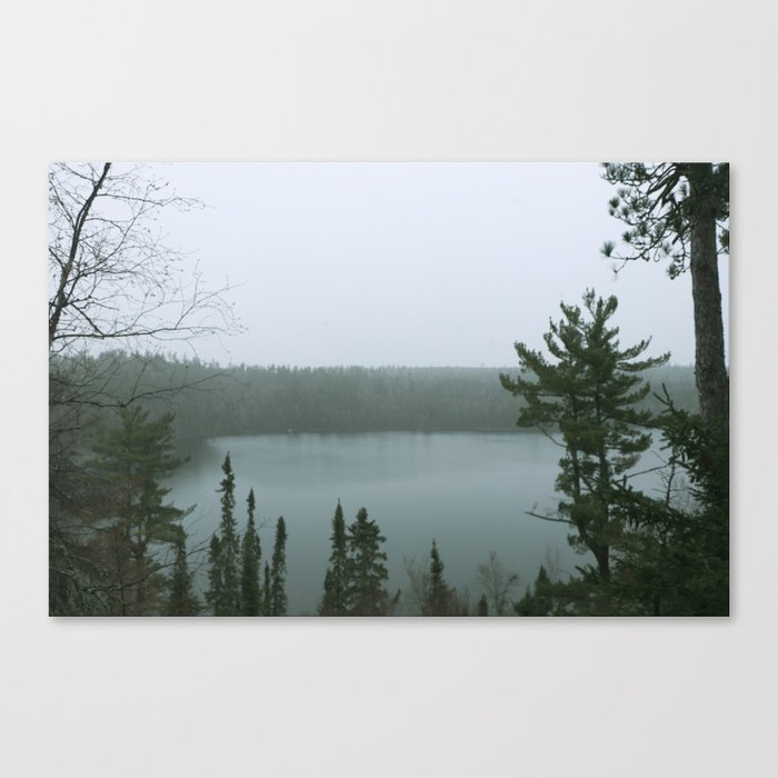 Green and Snowy Overlook Canvas Print