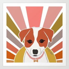Jack Russell Terrier Sun Rays -  Art Print