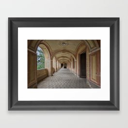 Lost Place - abandoned Hallway Framed Art Print