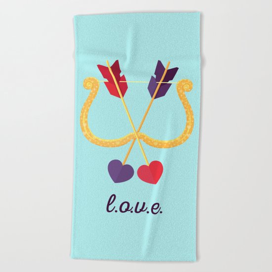 Take A Shot At L.O.V.E. Beach Towel