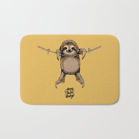 Hang in There Baby Sloth Bath Mat