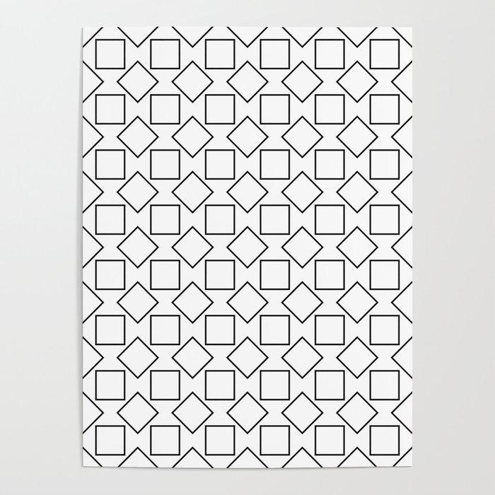 Diamonds and Squares Poster
