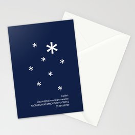 SNOW - FontLove - CHRISTMAS EDITION Stationery Cards