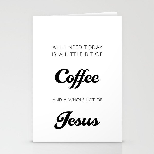 Coffee & Jesus Stationery Cards