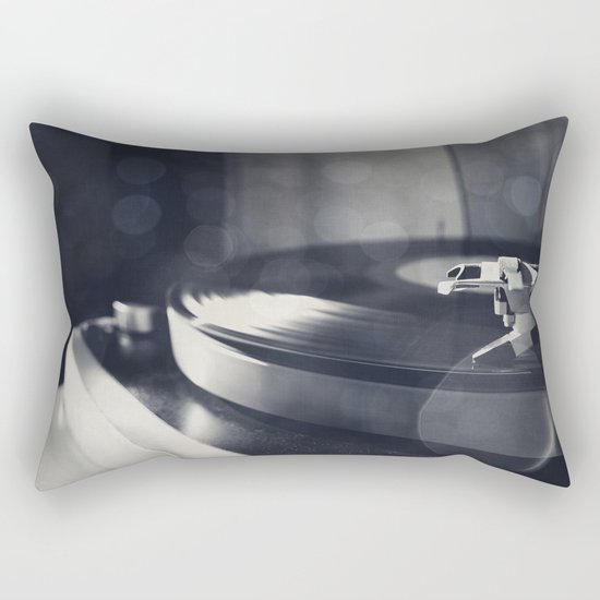 from time to time i like listening to an old record Rectangular Pillow