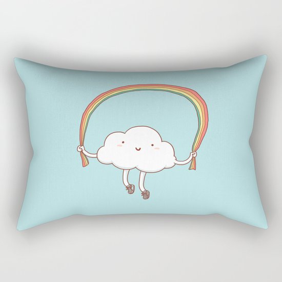 Rainbow Skipping Rectangular Pillow