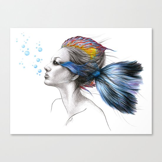 When I was a fish Canvas Print