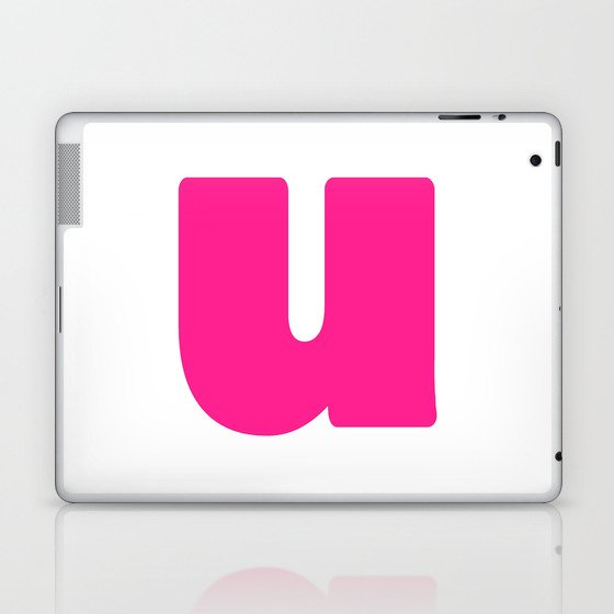 u (Dark Pink & White Letter) Laptop & iPad Skin