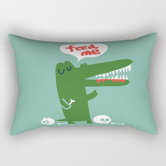 Hungry Hungry Alligator Rectangular Pillow