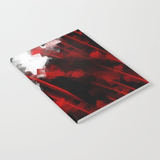 black and white meets red Version 6 Notebook
