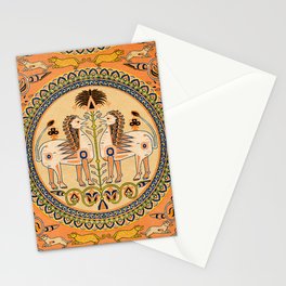 Vintage Tribal African Lions Design Stationery Card