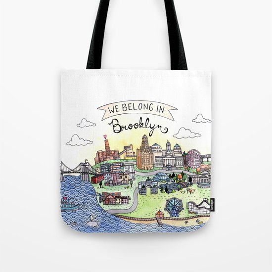 We Belong in Brooklyn Tote Bag