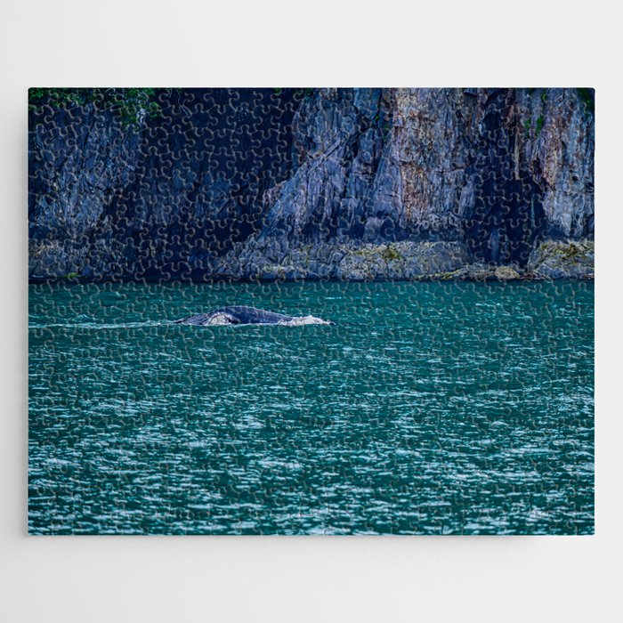 Whale Surfacing I, Resurrection Bay, Alaska Jigsaw Puzzle
