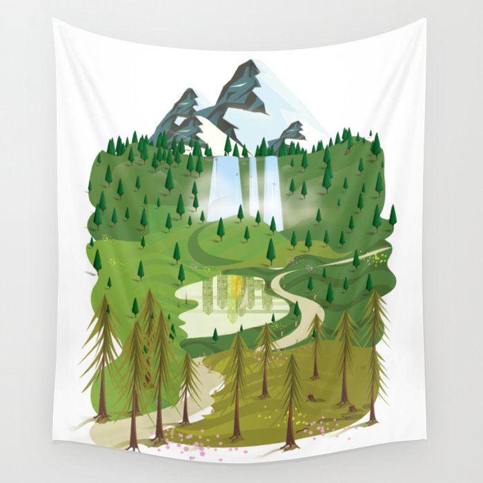 Mountains & Valleys.  Wall Tapestry