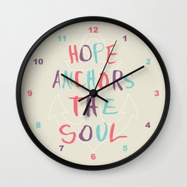 Hope Anchors the Soul Wall Clock