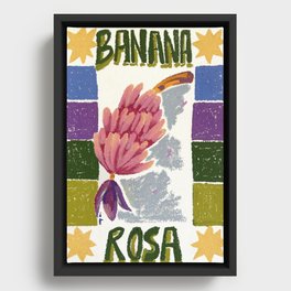 pink bananas Framed Canvas