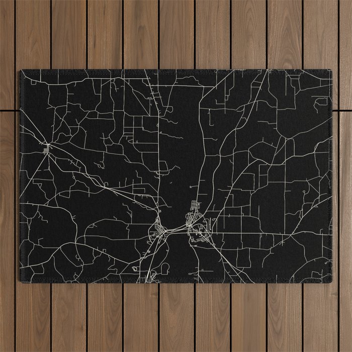 Macon County - minimalist map  Outdoor Rug