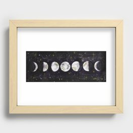 Phases of the Moon Recessed Framed Print