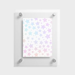 Iridescent Rainbow Star Pattern Floating Acrylic Print