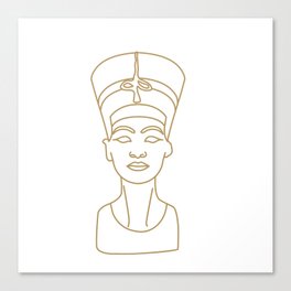 Bust of Nefertiti sculpture great royal wife goddess in Egyptian culture	 Canvas Print