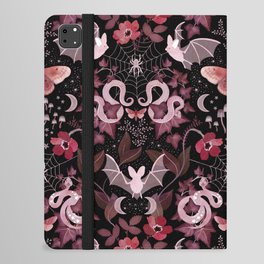 Moody gothic bat and snake damask iPad Folio Case